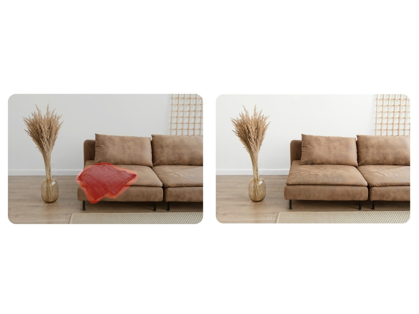 Generative object removal — before and after